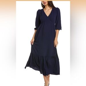 Anne Klein Elegant Dress Workwear Day to Night Navy sz 2